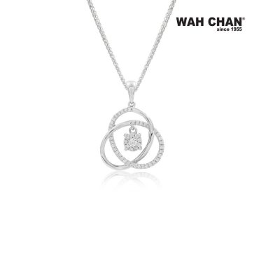 White Gold Diamond Pendant (PLK02057-A01)