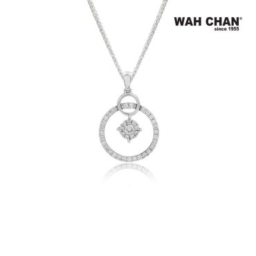 White Gold Diamond Pendant (PLK02058-A01)