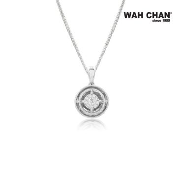 White Gold Diamond Pendant (PLK02060-A01)
