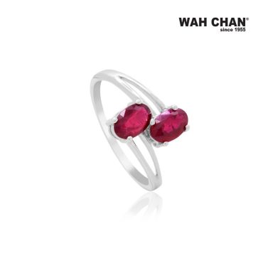 White Gold Ruby Ring (RLK02585-A02)