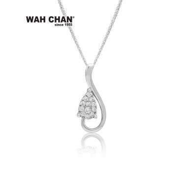 White Gold Diamond Pendant (PLK01758-A01)