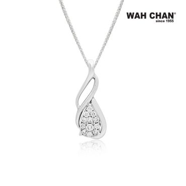 White Gold Diamond Pendant (PLK01757-A01)