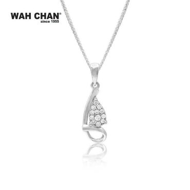 White Gold Diamond Pendant (PLK01759-A01)