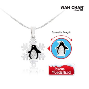 “Joyous Wonderland” 9K White Gold Diamond Pendant (PLK02071-A01)