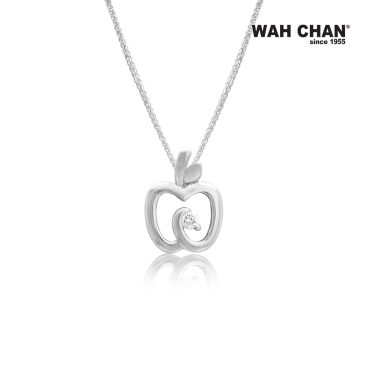 White Gold Diamond Pendant (PLK01867-A01)
