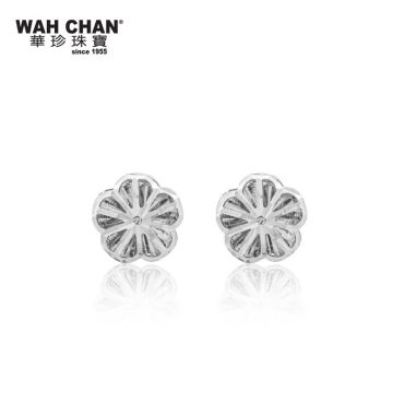 WAH CHAN White Gold Flower Earrings (EK01782-A01)