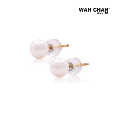 Pearl Earrings / Ear Stud Set in Yellow Gold 5.5mm (EP00002-K01)