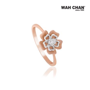 White & Rose Gold Diamond Ring (RLK03004-A01)