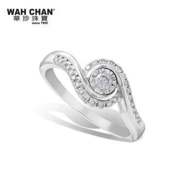 White Gold Diamond Ring (RLK03259-A02)