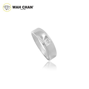Men Silver Ring S9RSQ045 - White and Black Cincin Perak Untuk Lelaki