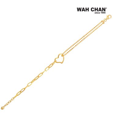 916 Gold Bracelet - Heart/Love OSB1040A