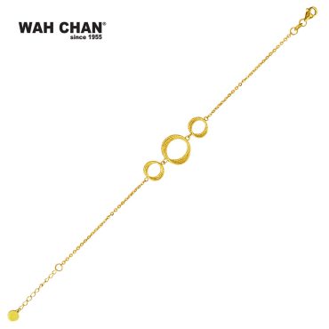 916 Gold Bracelet - Rantai Tangan Triple Circular OSB1150A