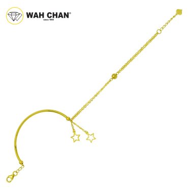 916 Gold Bracelet - Semi Bangle Twilight Star OSB1162A