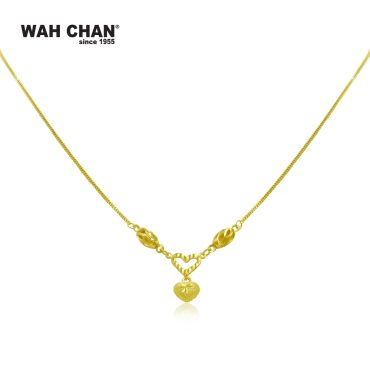 916 Gold Necklace - Heart/Love Gold Chain OSC1011-1