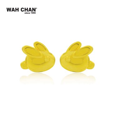916 Gold Stud Earrings - Rabbit OSE1107