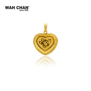 916 Gold Pendant - Bunga Raya Flower OSP1186