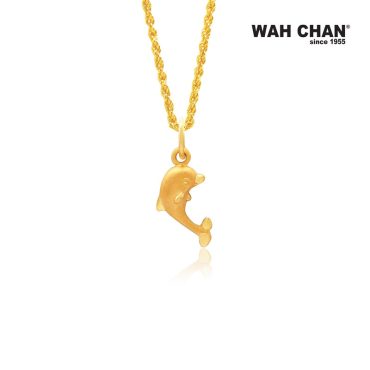 916 Gold Pendant - Dolphin OSP1214