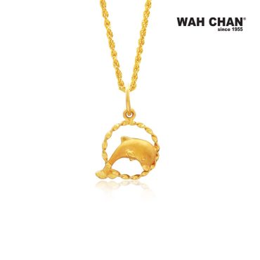 916 Gold Pendant - Dolphin OSP1216