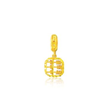 916 Gold Pendant/Charm - Octagon Abacus OSP1260-3