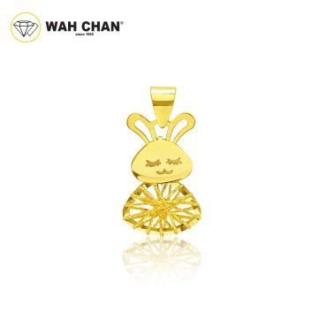 916 Gold Pendant -  Twinkle Tutu Rabbit OSP1313