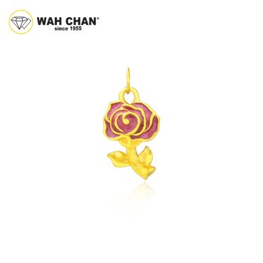 999 Gold Pendant - The Rose Edit Series (Red)