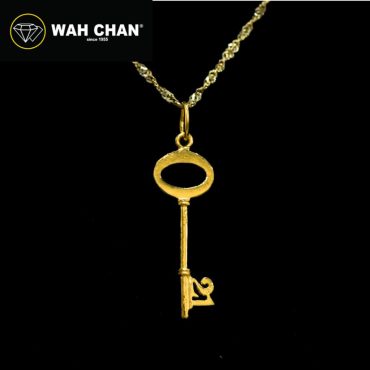 WAH CHAN 916 Gold Pendant | Loket Emas 916 - 21 Years Old Key OSP1322