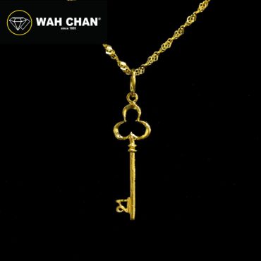 WAH CHAN 916 Gold Pendant | Loket Emas 916 - 21st Birthday Day Golden Key OSP1325