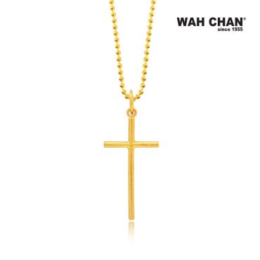 WAH CHAN 916 Gold Pendant - Cross (OSP1128)