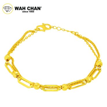 WAH CHAN 916 Gold Bracelet - Beads and clips Hardware OSB1191