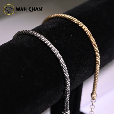 WAH CHAN S925 ITALIAN Silver Bracelet - Round Popcorn N2B00007