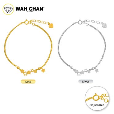 WAH CHAN S925 ITALIAN Silver Bracelet - Shining Stars NSBCO1011