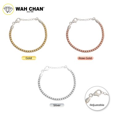 WAH CHAN S925 ITALIAN Silver Bracelet - Bamboo NSBKRZ001