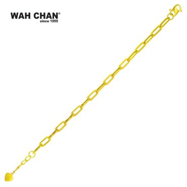 WAH CHAN 916 Gold Bracelet OSB1130A - Paper Clip Viral