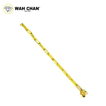 WAH CHAN 916 Gold Bracelet - Large Paper Clip for Kids OSB1156_2 Rantai Tangan Kanak-Kanak