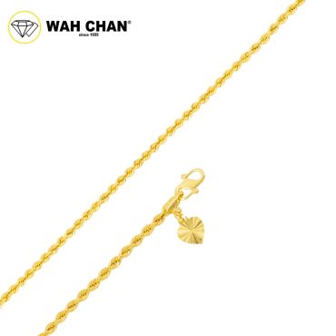 WAH CHAN 916 Gold Bracelet - Rantai Tangan Pintal OSB1157