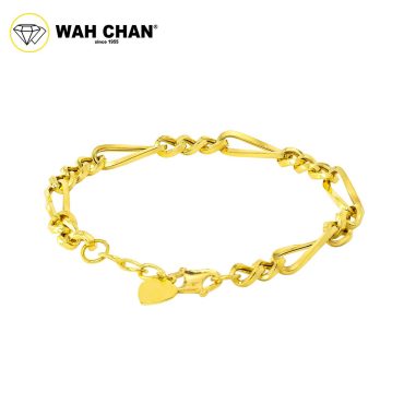 WAH CHAN 916 Gold Bracelet - Chain Link OSB1186