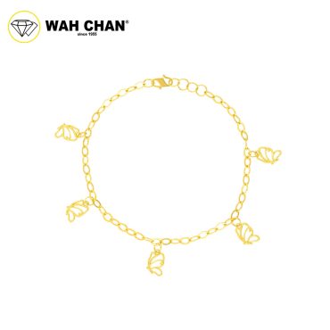 WAH CHAN 916 Gold Bracelet - Hollow Butterfly OSB1211