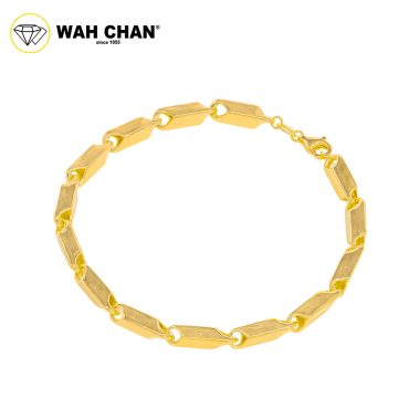 WAH CHAN 916 Gold Bracelet - Bamboo Chain OSB1223