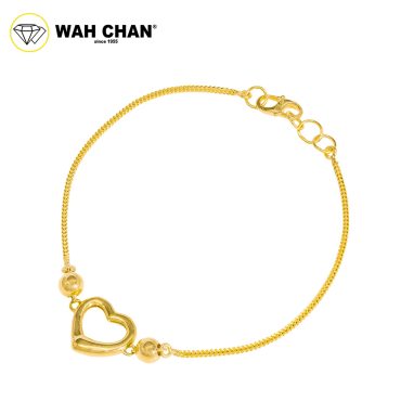 WAH CHAN 916 Gold Bracelet - Heart OSB1232