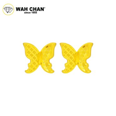 WAH CHAN 916 Gold Earrings - Honeycomb Butterfly OSE1145