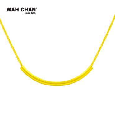 WAH CHAN 916 Gold Necklace - Curve Gold Chain (OSC1020a)