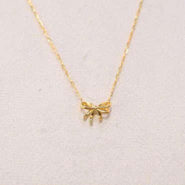 WAH CHAN 916 Gold Necklace - Ribbon OSC1035