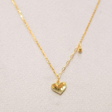 WAH CHAN 916 Gold Necklace - Heart Shape Honeycomb OSC1037