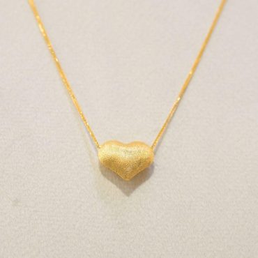 WAH CHAN 916 Gold Necklace - Heart Gemuk OSC1039