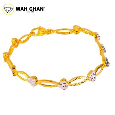 WAH CHAN 916 Gold Bracelet - Love Heart OSB1183