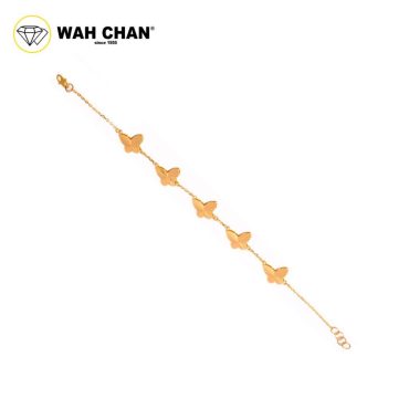 WAH CHAN 916 Gold Bracelet - Butterfly OSB1175