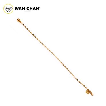 WAH CHAN 916 Gold Bracelet - Disco Rope OSB1167A