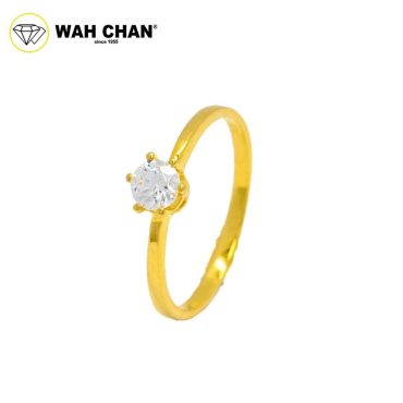 WAH CHAN 916 Gold Ring Zirconia Nikah ZRR1007