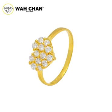 WAH CHAN 916 Gold Ring Zirconia Nikah ZRR1010