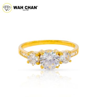 WAH CHAN 916 Gold Ring Zirconia Nikah ZRR1013